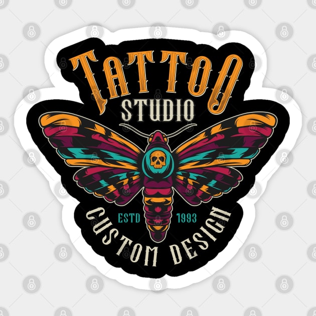 Tattoo Studio 1993 Custom Design Sticker by Verboten